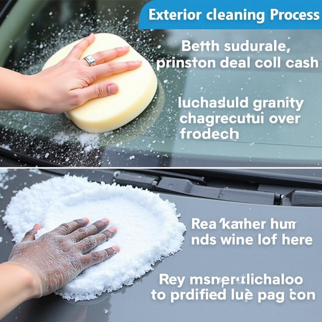 Car Wash Exterior Cleaning with Foam Brush