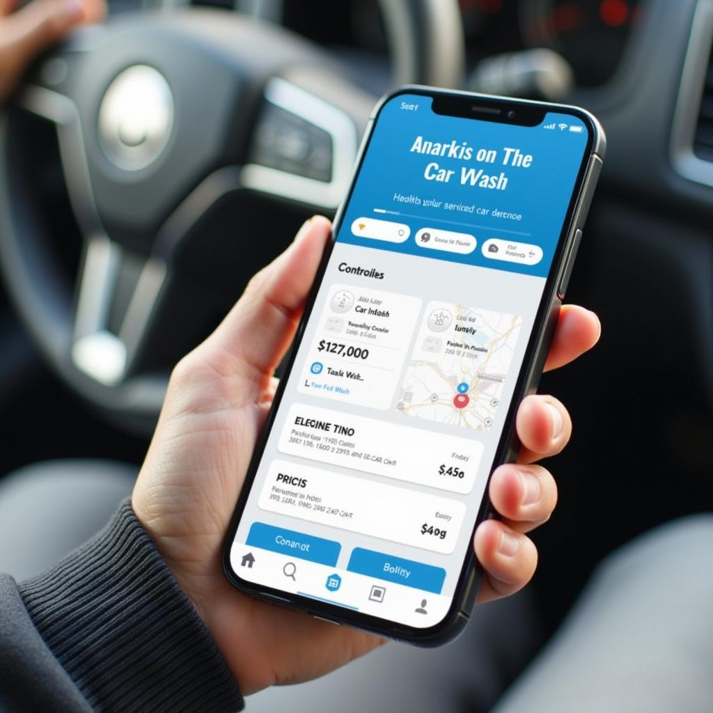 Booking a Car Wash Through a Mobile App