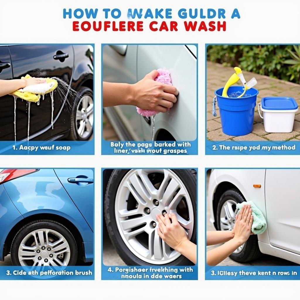 Step-by-step car wash process