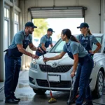 Car Wash Team in Action