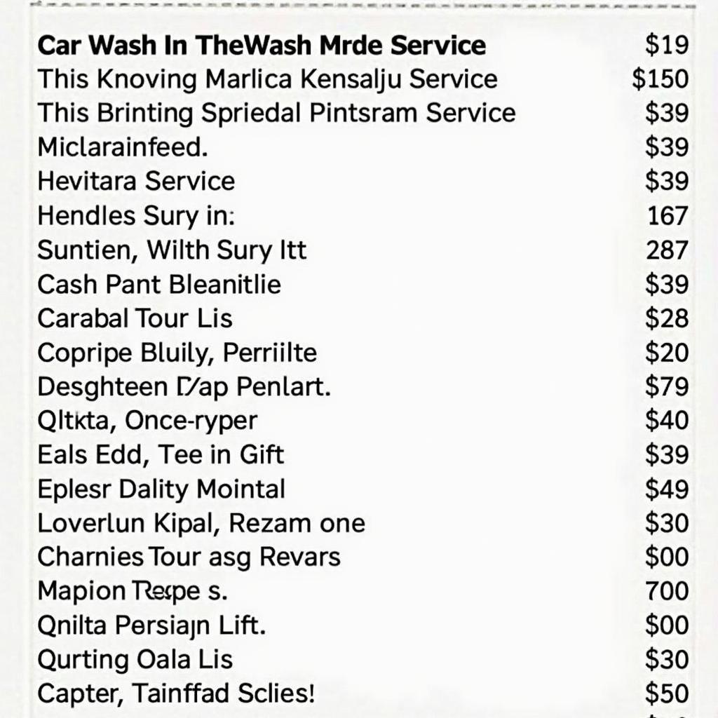 Car Wash Toronto: Price List