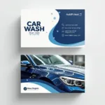 Modern car wash visiting card design