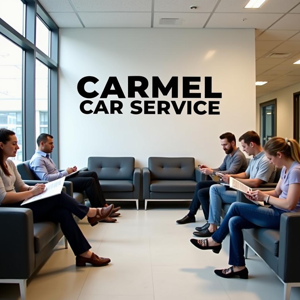 Comfortable waiting area at Carmel Car Service