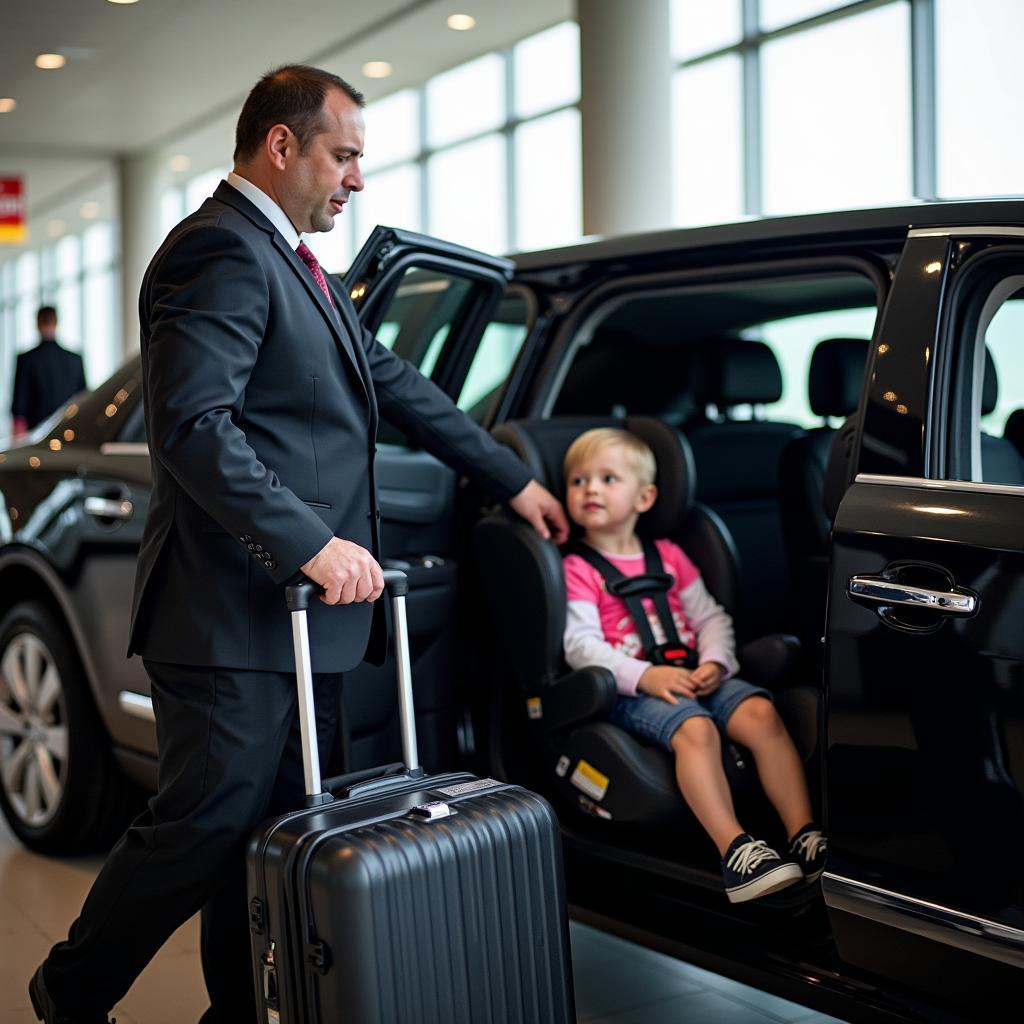 Chicago Airport Limo with Car Seat