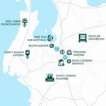 Map of self service car wash locations in Christchurch