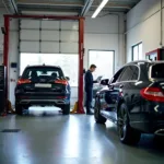 Modern and well-equipped car service center interior in Clarkson