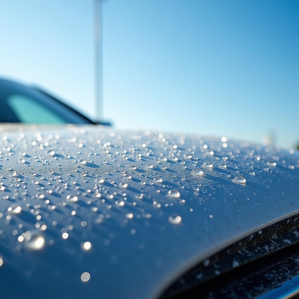 Clean Car After Wash with Water Drops