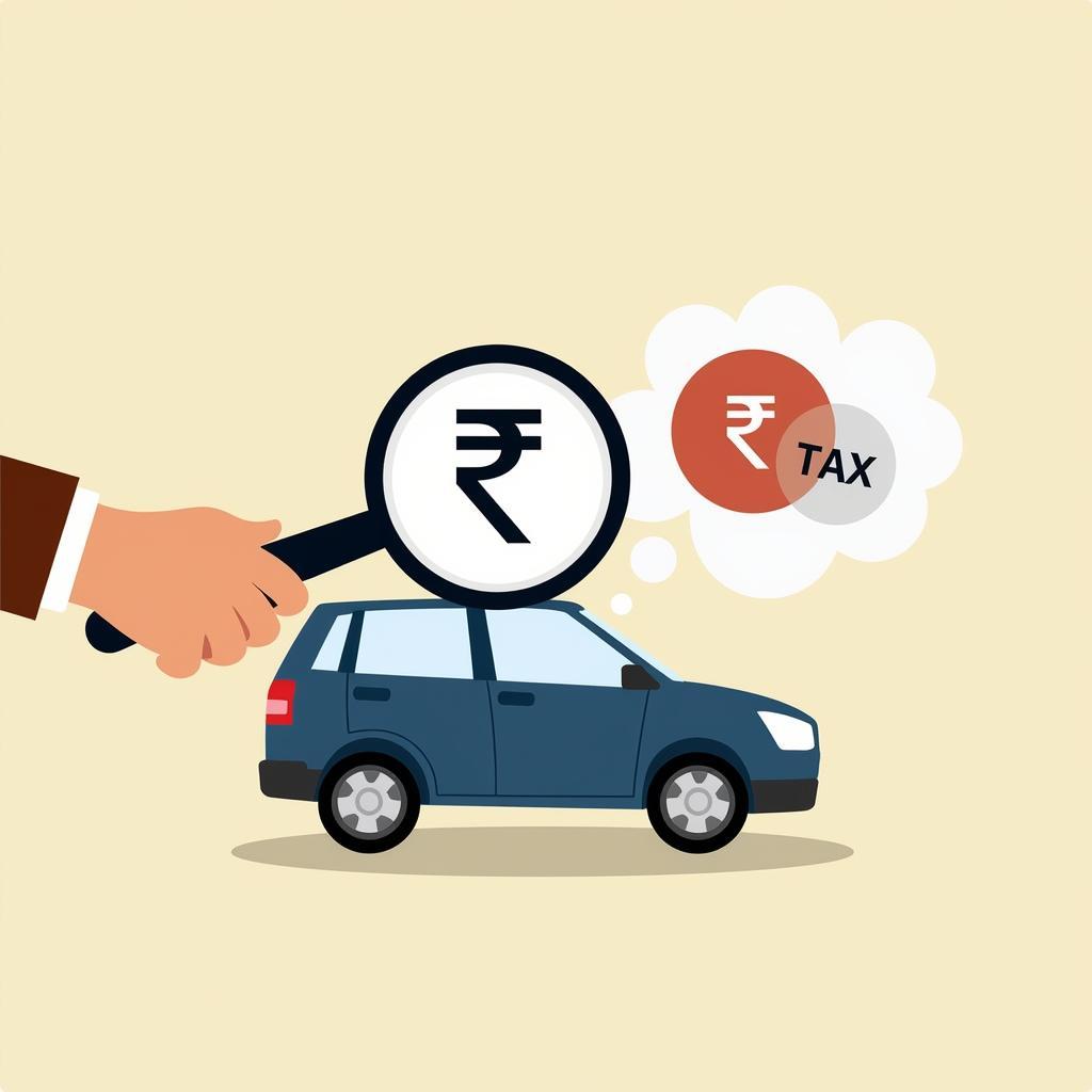 Image depicting tax implications of company car in India