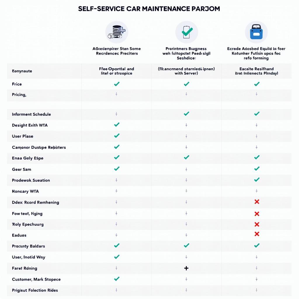 Comparing Self Car Service Features