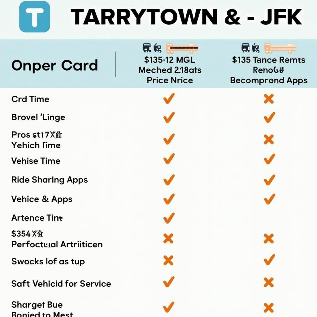 Comparison of Different Car Service Types for Tarrytown to JFK Travel