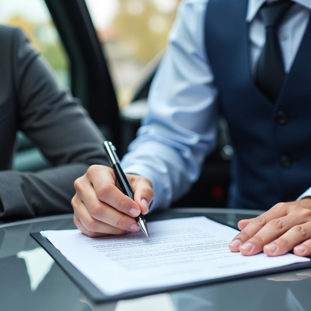 Signing a Corporate Car Wash Contract