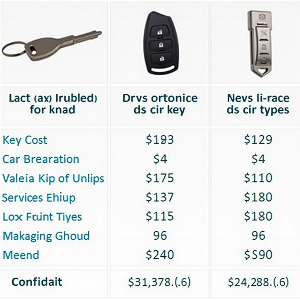 Cost of Car Key Replacement: Price List for Different Key Types