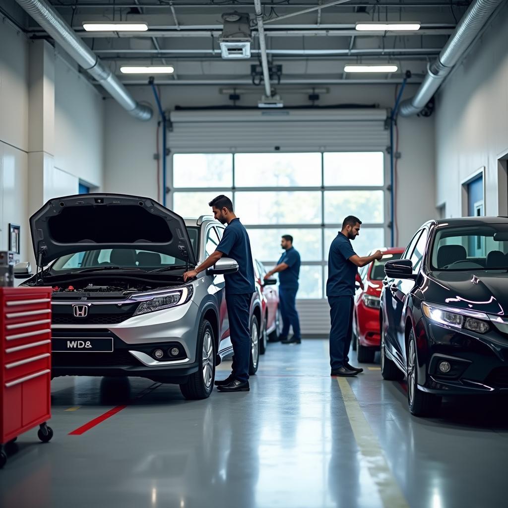 Crystal Honda Service Center Pune Service Bay