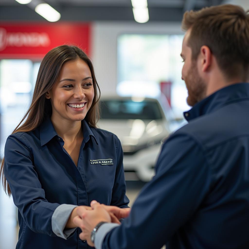 Customer Service at a Honda Service Centre