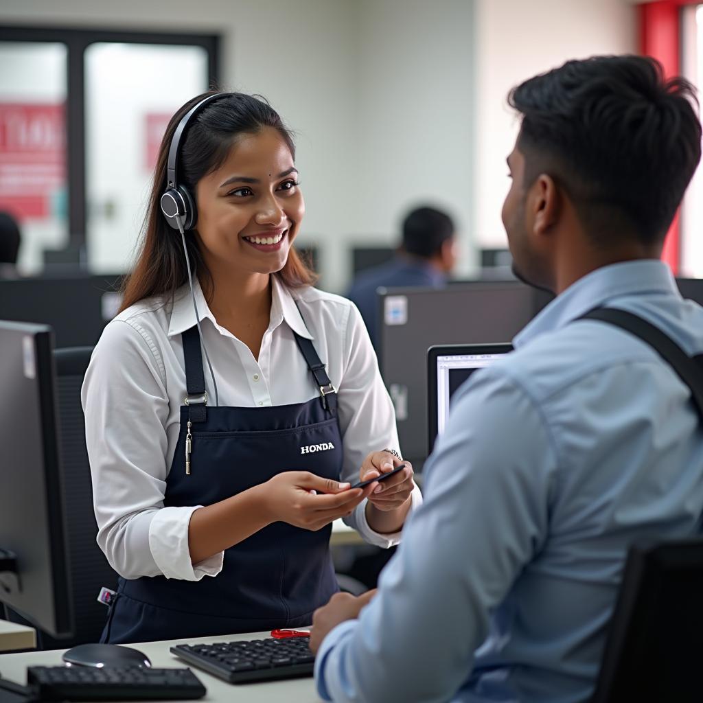 Customer Service at a Honda Service Center in Tirunelveli