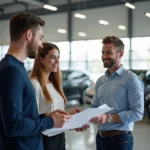 Customer Service Representative Assisting Car Owner