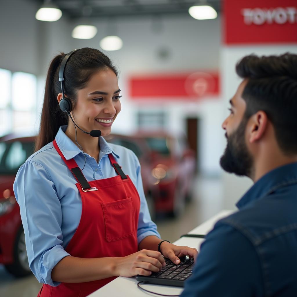  Customer service at Toyota Service Center in Ahmedabad 