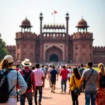 Delhi Guided Tour Group at Red Fort