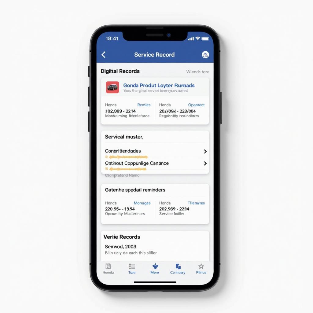 Digital Honda Service Record App