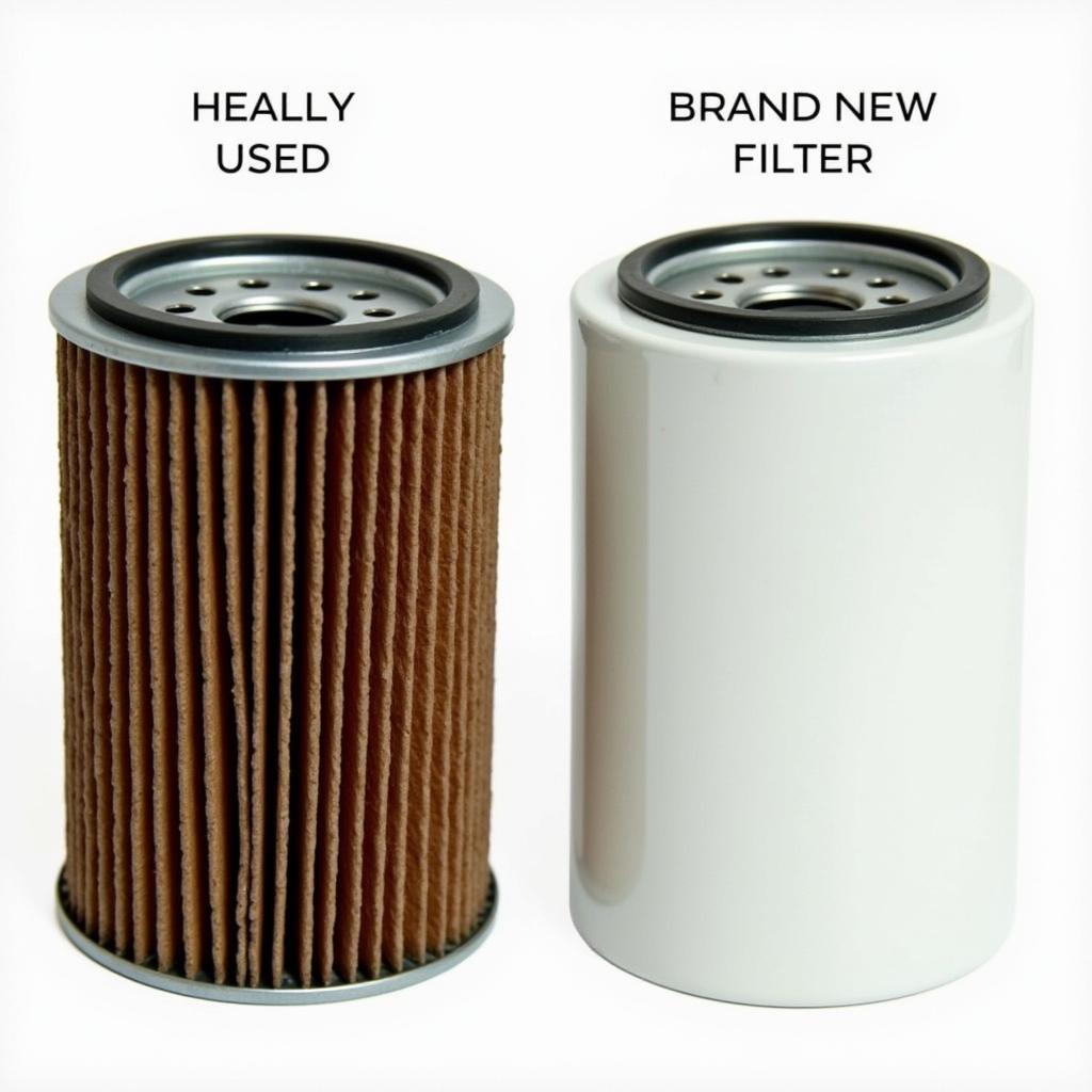 Comparison of Dirty and Clean Oil Filters