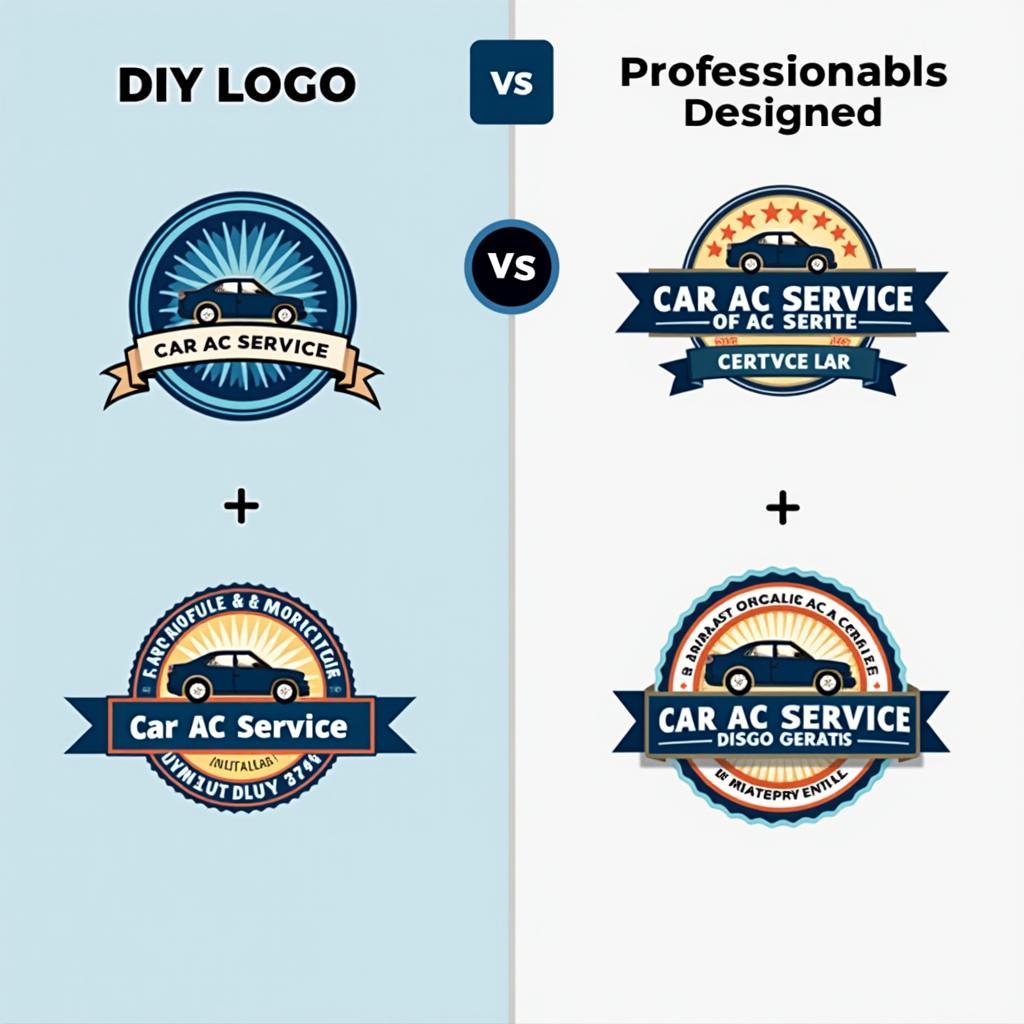 DIY vs. Professional Car AC Service Logo Design