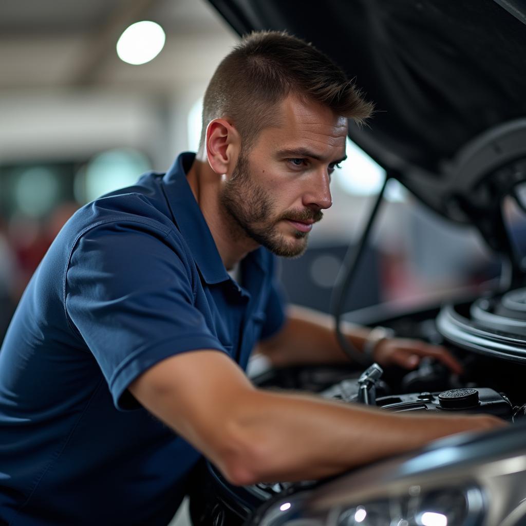 Don Bosco Car Service Technician at Work