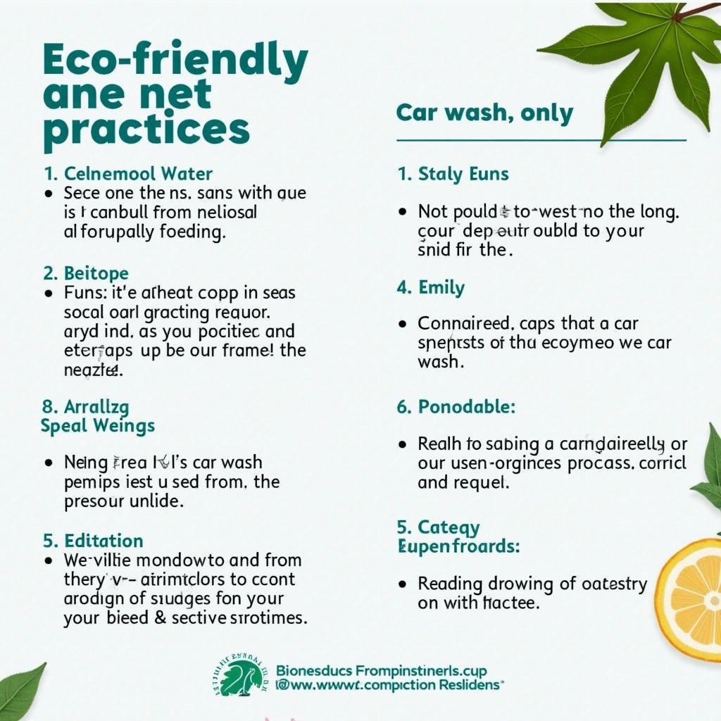 Eco-Friendly Car Wash Brochure