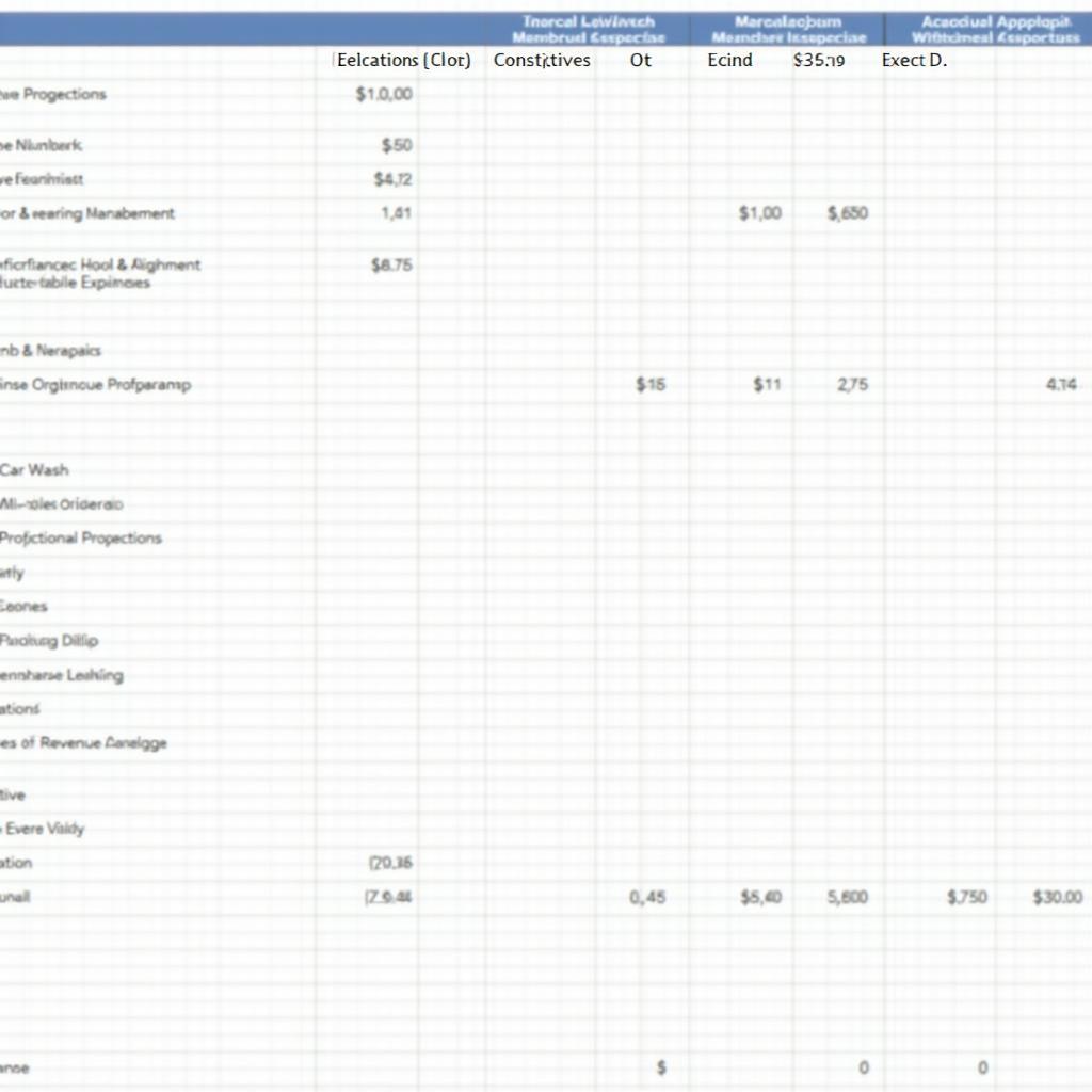 Financial Projections for Car Wash and Wheel Alignment Services