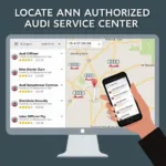 Locating an Authorized Audi Service Center on a Map