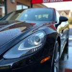 Car shining after self-service wax