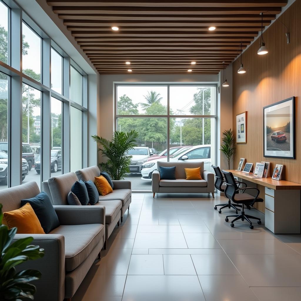 Comfortable Customer Waiting Area in Kolkata Car Service Centre