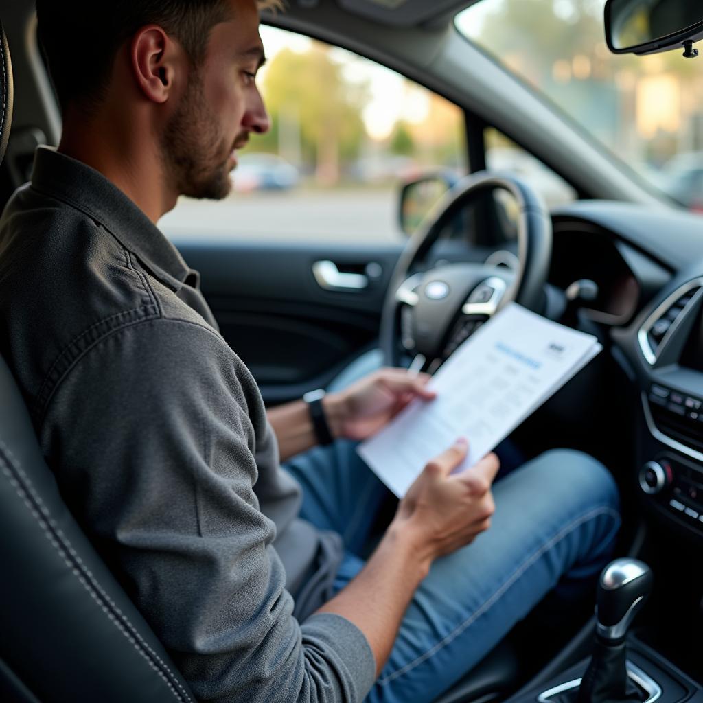 Ford Owner Reviewing Service Manual