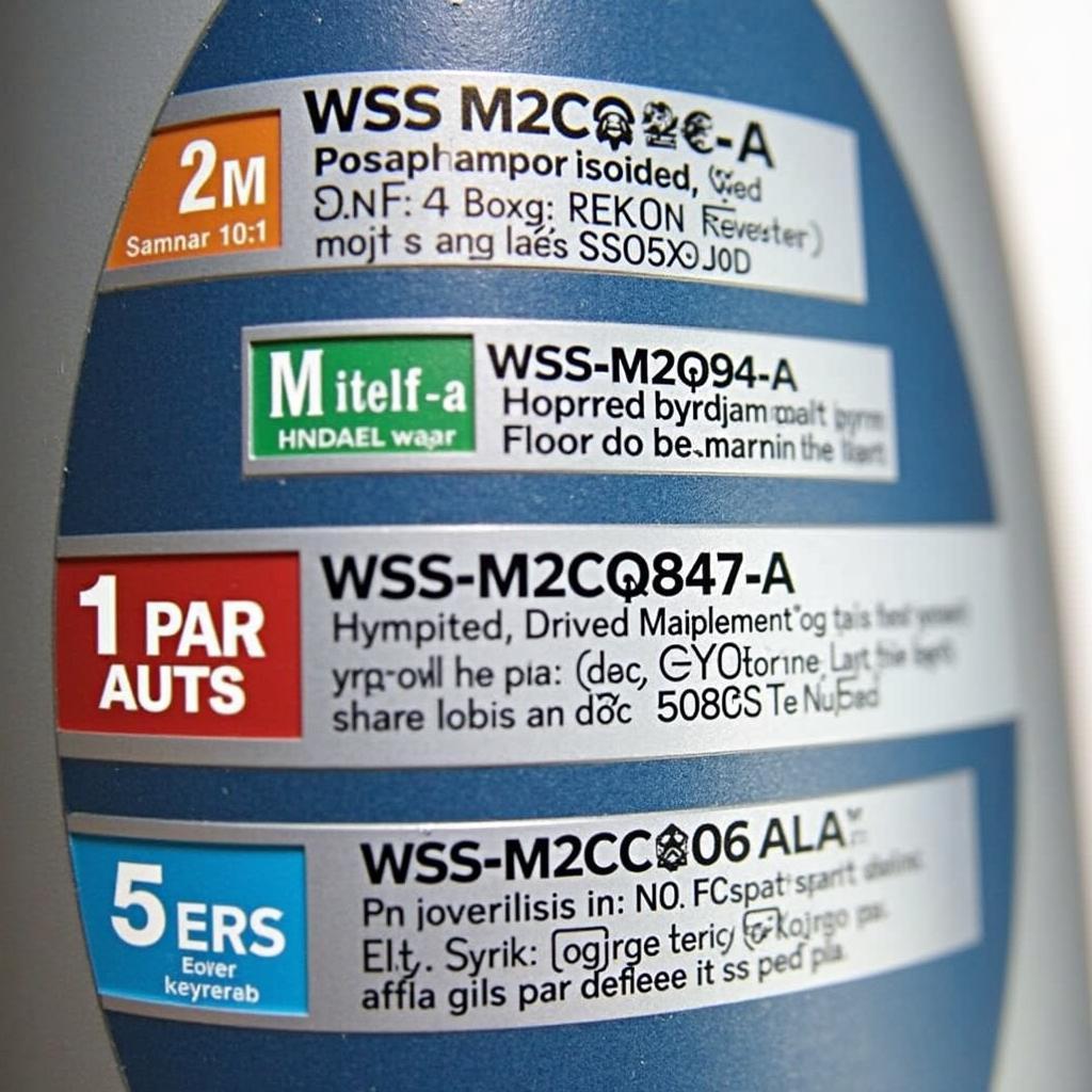 Ford Engine Oil Specification Labels