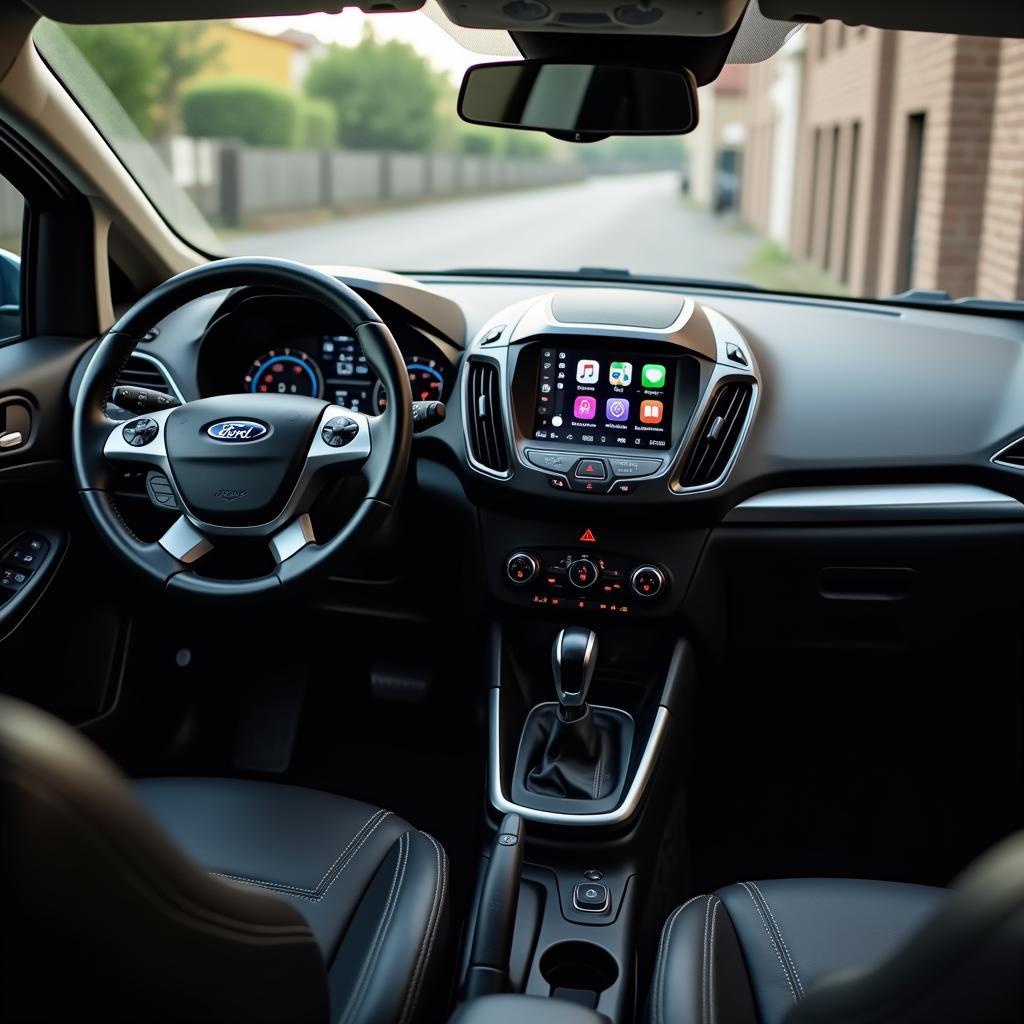 Upgraded car stereo system in a Ford Figo