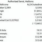 Ford Car Service Bill Example in India