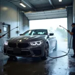 Car getting a full-service wash exterior in Bel Air