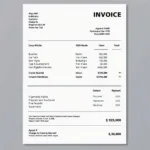 Car Service Invoice with GST Breakdown