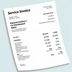 Car Service Invoice with GST Breakdown