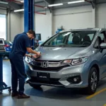 Honda Amaze S at a Service Center