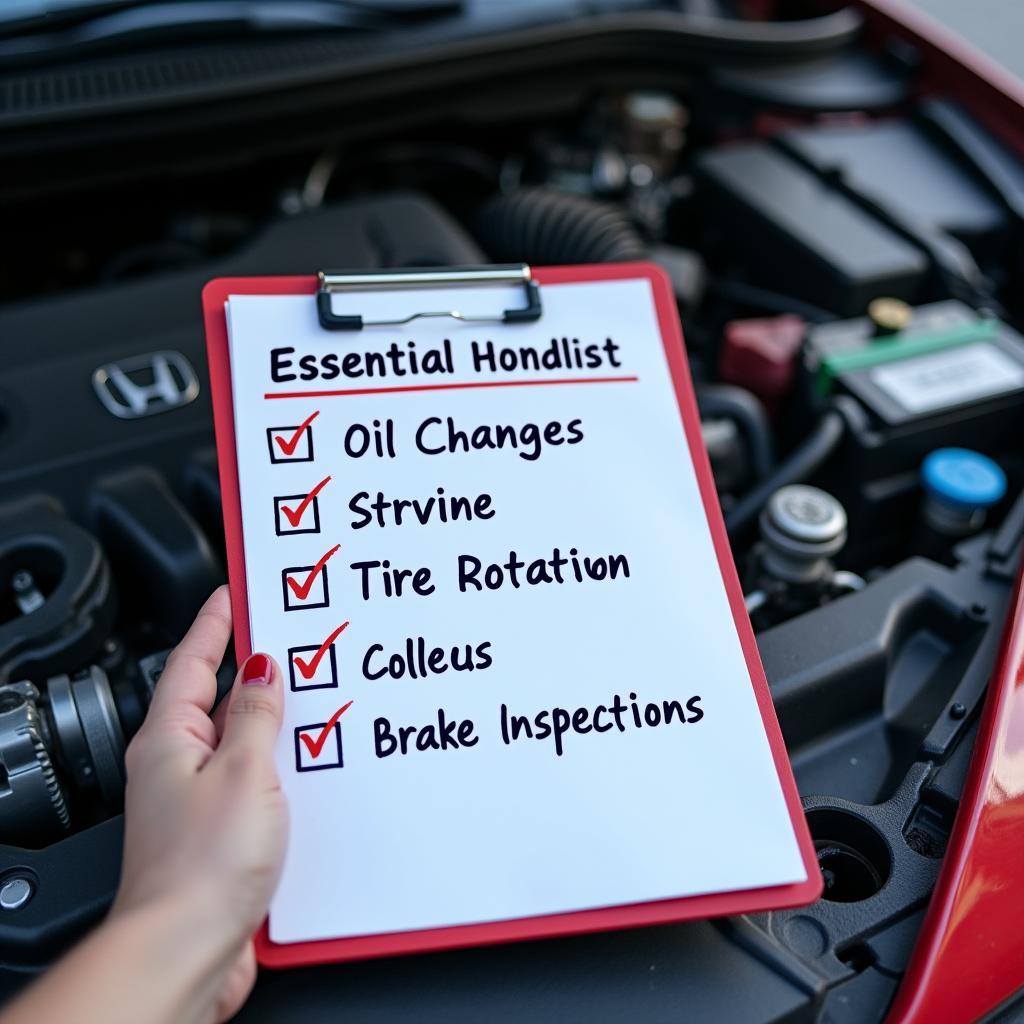 Honda Car Maintenance Checklist