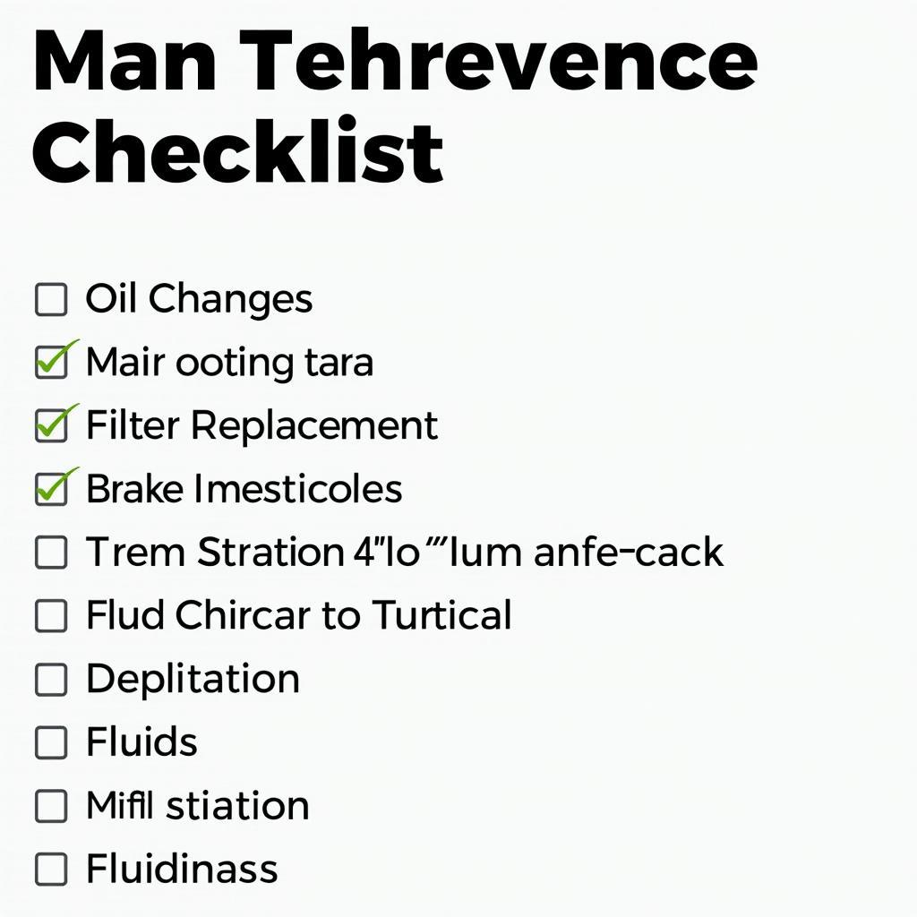 Honda Car Maintenance Checklist