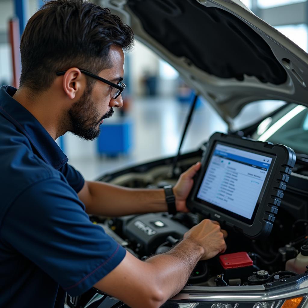 Experienced Honda Mechanic Diagnosing Engine Issue in Kolkata