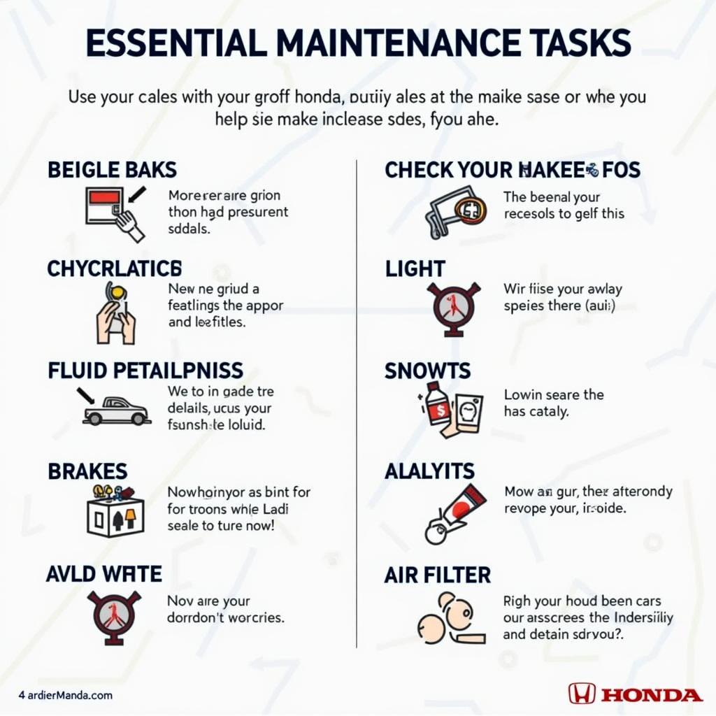 Honda Car Regular Maintenance Checklist