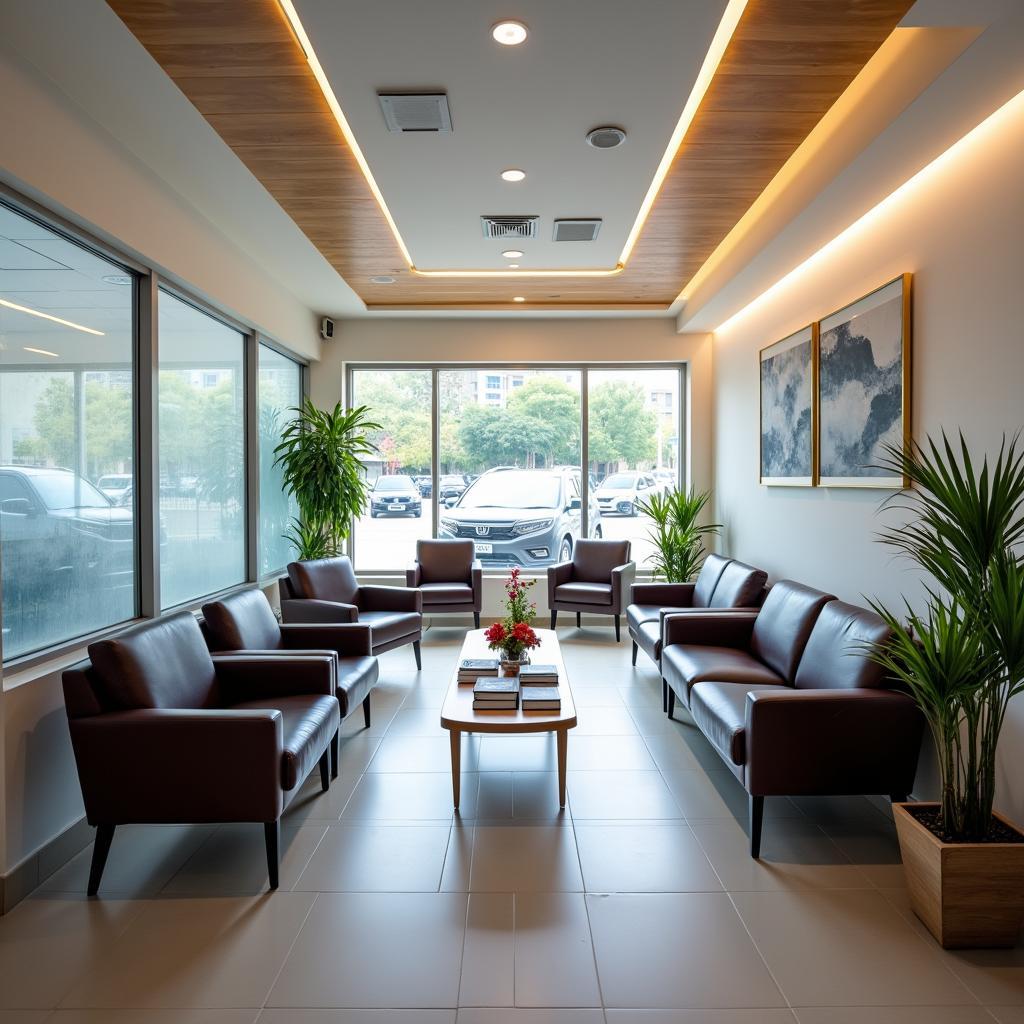 Comfortable Customer Waiting Area at Honda Service Centre in Ajmer