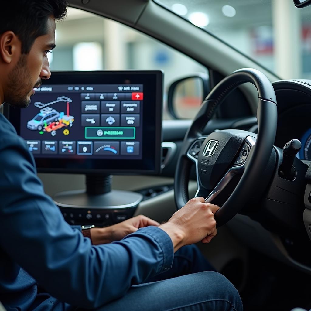 Advanced Diagnostic Equipment at a Honda Car Service Center in Bhubaneswar