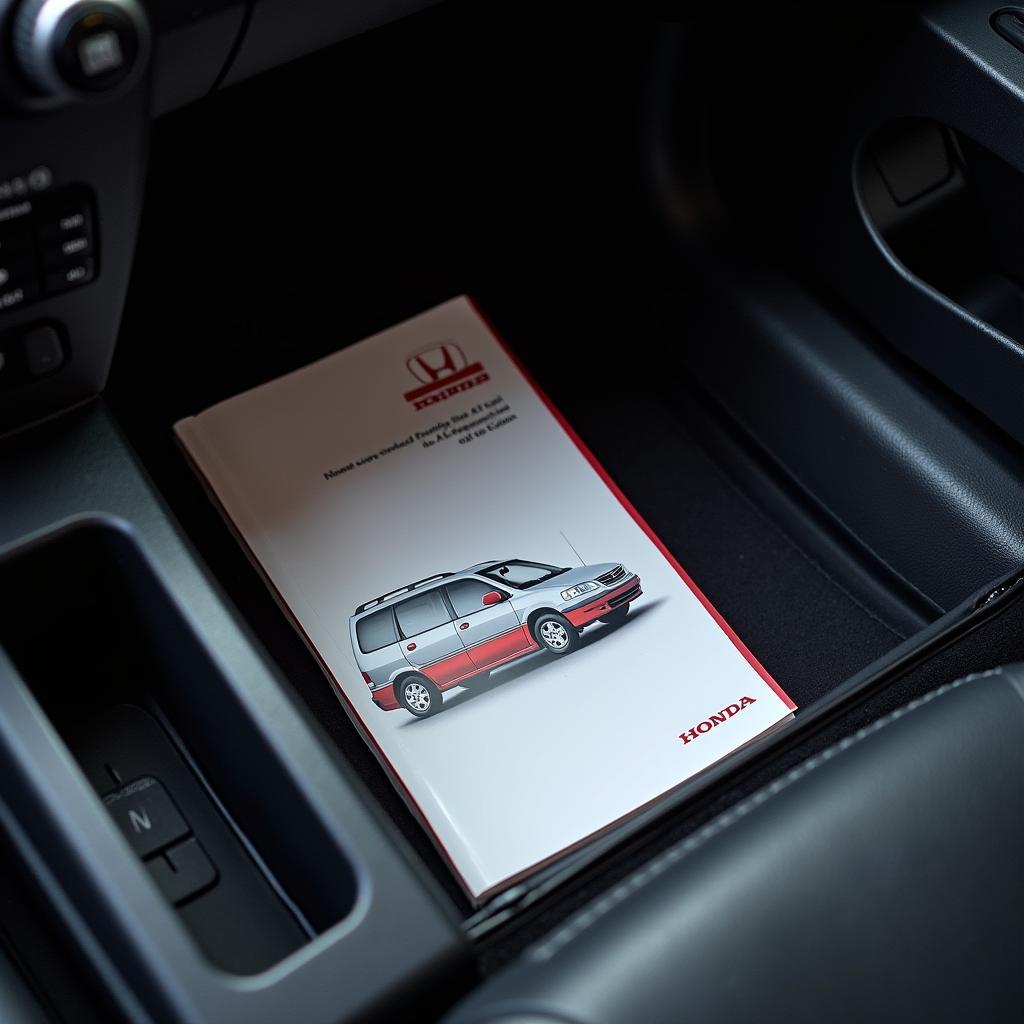 Honda Car Service Booklet Inside a Glovebox