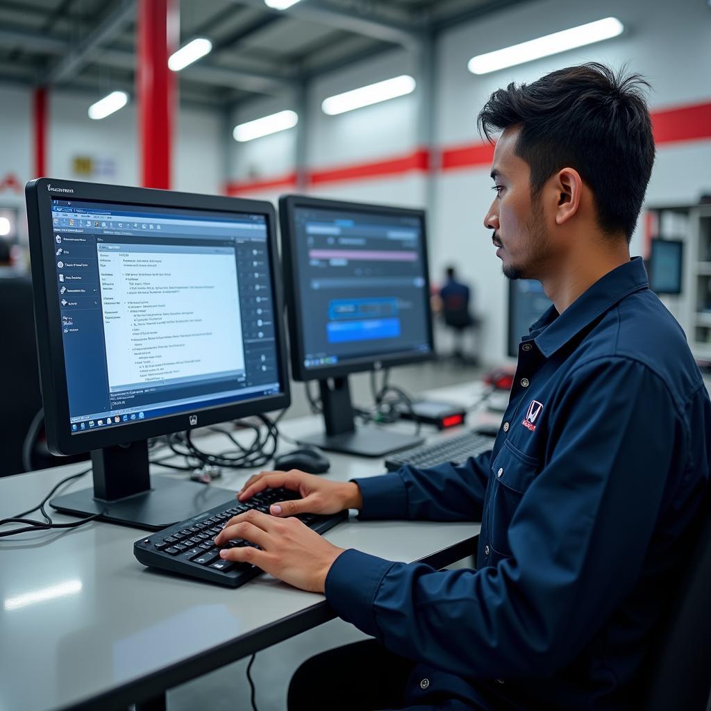 Advanced Diagnostic Tools at a Honda Service Center in Delhi