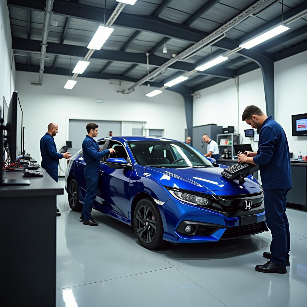 Modern Honda Service Center in Tolichowki