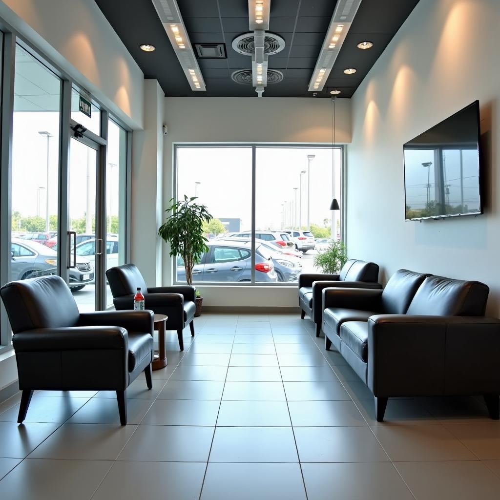 Comfortable Waiting Area at Maansarovar Honda Service Center