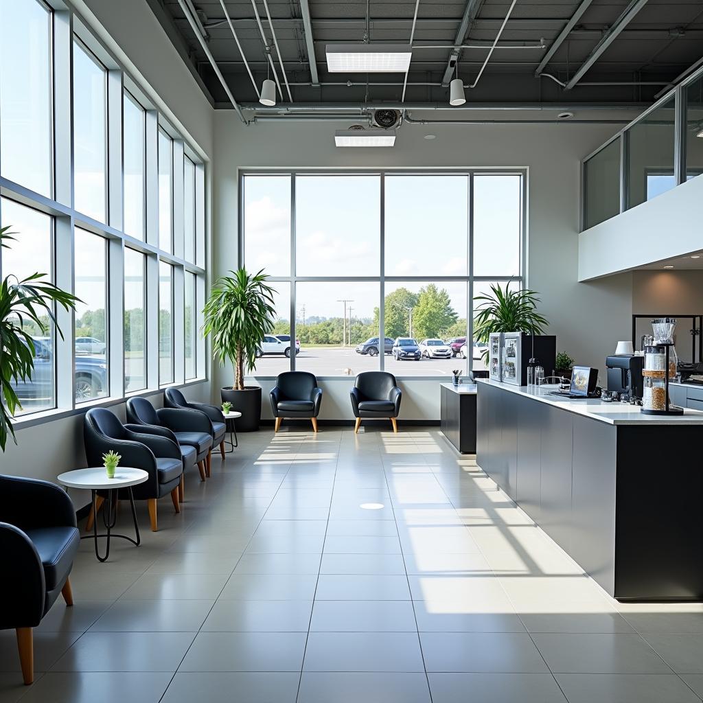 Comfortable Waiting Area at a Honda Car Service Centre